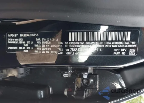 2022 Maserati Levante Gt from USA, damaged, VIN ZN661XUA9NX383114